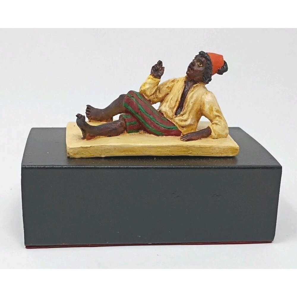 Department 56 Man On Match Box Original Cooks Matches Box Holder New Old Stock